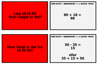 Kort til Quiz og Byt - eller andre aktiviteter.